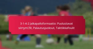 Read more about the article 3-1-4-2 Jalkapalloformaatio: Puolustavat siirtymät, Palautusjuoksut, Taktiikkafoulit