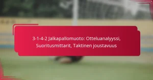 Read more about the article 3-1-4-2 Jalkapallomuoto: Otteluanalyyssi, Suoritusmittarit, Taktinen joustavuus