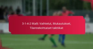 Read more about the article 3-1-4-2 Malli: Vaihtelut, Mukautukset, Tilannekohtaiset taktiikat