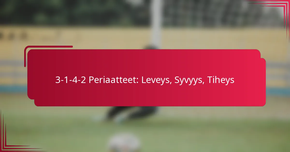 Read more about the article 3-1-4-2 Periaatteet: Leveys, Syvyys, Tiheys