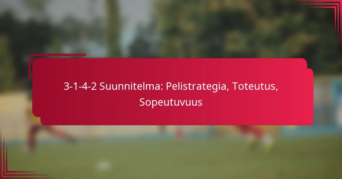 Read more about the article 3-1-4-2 Suunnitelma: Pelistrategia, Toteutus, Sopeutuvuus