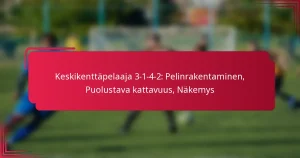 Read more about the article Keskikenttäpelaaja 3-1-4-2: Pelinrakentaminen, Puolustava kattavuus, Näkemys