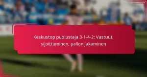 Read more about the article Keskustop puolustaja 3-1-4-2: Vastuut, sijoittuminen, pallon jakaminen