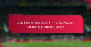Read more about the article Laaja keskikenttäpelaaja 3-1-4-2: Keskitykset, Takaisin jäljittäminen, Leveys