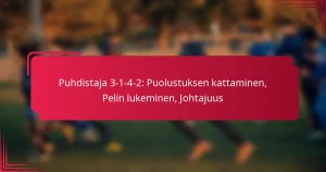 Read more about the article Puhdistaja 3-1-4-2: Puolustuksen kattaminen, Pelin lukeminen, Johtajuus