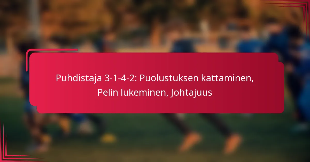 Read more about the article Puhdistaja 3-1-4-2: Puolustuksen kattaminen, Pelin lukeminen, Johtajuus