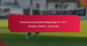 Read more about the article Puolustava keskikenttäpelaaja 3-1-4-2: Suojelu, Katkot, Siirtymät
