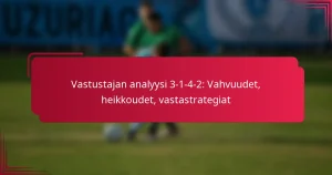 Read more about the article Vastustajan analyysi 3-1-4-2: Vahvuudet, heikkoudet, vastastrategiat