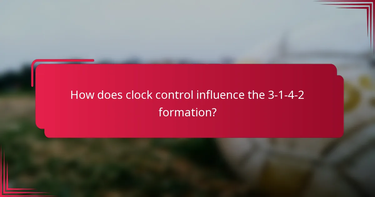 How does clock control influence the 3-1-4-2 formation?
